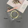 Pink Circle Zipper Buckle Dustproof Thickened Texture Eva Jewelry Bag For Earrings And Bracelet Storage Packaging