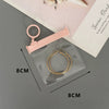 Pink Circle Zipper Buckle Dustproof Thickened Texture Eva Jewelry Bag For Earrings And Bracelet Storage Packaging