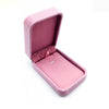 Pink Flannel Jewelry Box Rounded Goose Velvet Pendant Necklace And Earrings Storage Box Solid Color Cloth Design