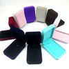 Pink Flannel Jewelry Box Rounded Goose Velvet Pendant Necklace And Earrings Storage Box Solid Color Cloth Design