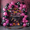 Pink Halloween Theme Latex Balloon Pumpkin Banner Flag Cake Card Party Decoration Supplies