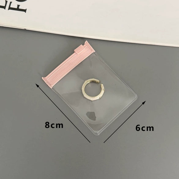 Pink Zipper Buckle Dustproof Thickened Texture Highend Eva Jewelry Bag For Earrings And Bracelet Storage Portable