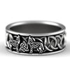 Pirate Wolf Ring Copper Geometric Nordic Mythical Giant Wolf Fenrir Defense Totem Unisex