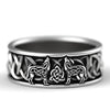 Pirate Wolf Ring Copper Geometric Nordic Mythical Giant Wolf Fenrir Defense Totem Unisex