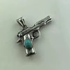 Pistol Pendant Necklace Stainless Steel Geometric Retro Punk Style For Men Polishing