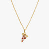 Pizza Necklace Copper Electroplated Geometric Pendant Clavicle Chain For Ladies