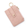 Plaid Hanging Vertical Bag Zipper Card Bag Coin Purse Women's Wallet Pu Leather Solid Color Urban Simplicity Woven Pattern