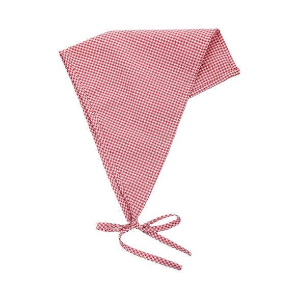 Plaid Silk Turban Scarf For Women Spring And Summer Hair Accessory In French Pastoral Style