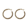 Plain Hoop Earrings With Silver Needle Metal Light Luxury Geometric Electroplated For Women