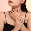 Plain 316L Stainless Steel Geometric Electroplated Women's Ring Jewelry Accessories