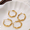 Plain 316L Stainless Steel Electroplated Women's Earrings