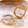 Plain 316L Stainless Steel Electroplated Women's Earrings