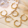 Plain 316L Stainless Steel Electroplated Women's Earrings