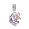 Plant Series Daisy Orchid Hanging Beads Diy Accessories Bracelet Silver Plated Dripping Oil