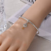 Plant Series Daisy Orchid Hanging Beads Diy Accessories Bracelet Silver Plated Dripping Oil