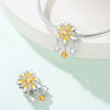 Plant Series Daisy Orchid Hanging Beads Diy Accessories Bracelet Silver Plated Dripping Oil