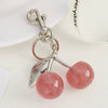 Plastic And Resin Cherry Fruit Bag Pendant And Keychain For Ladies