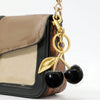 Plastic And Resin Cherry Fruit Bag Pendant And Keychain For Ladies
