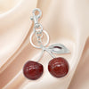 Plastic And Resin Cherry Fruit Bag Pendant And Keychain For Ladies