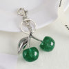 Plastic And Resin Cherry Fruit Bag Pendant And Keychain For Ladies
