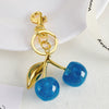 Plastic And Resin Cherry Fruit Bag Pendant And Keychain For Ladies