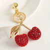 Plastic And Resin Cherry Fruit Bag Pendant And Keychain For Ladies
