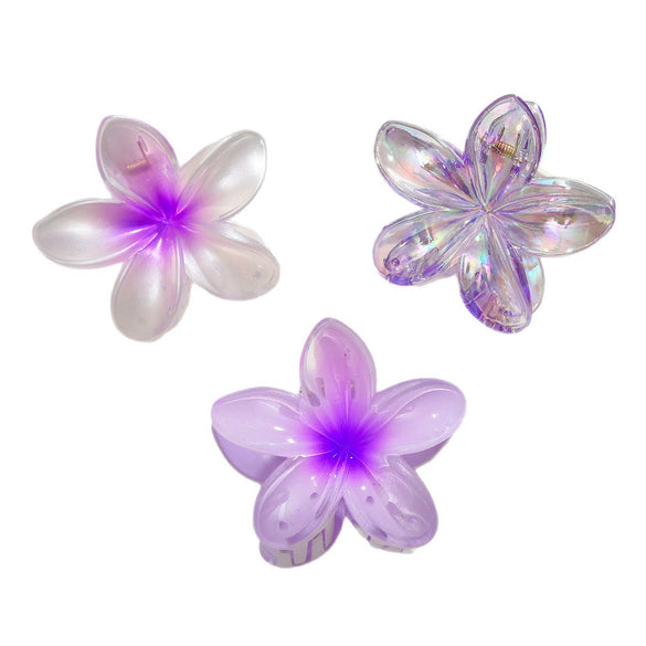Plastic And Resin Hair Clip With Egg Flower Design And Baking Paint Little Fresh Style For Women