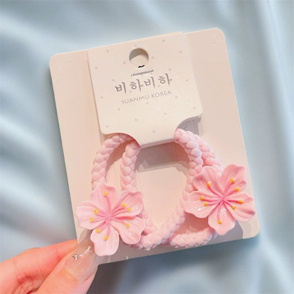 Plastic And Resin Handmade Cherry Blossom Style Women's Hair Accessories Hairpins And Hair Rings