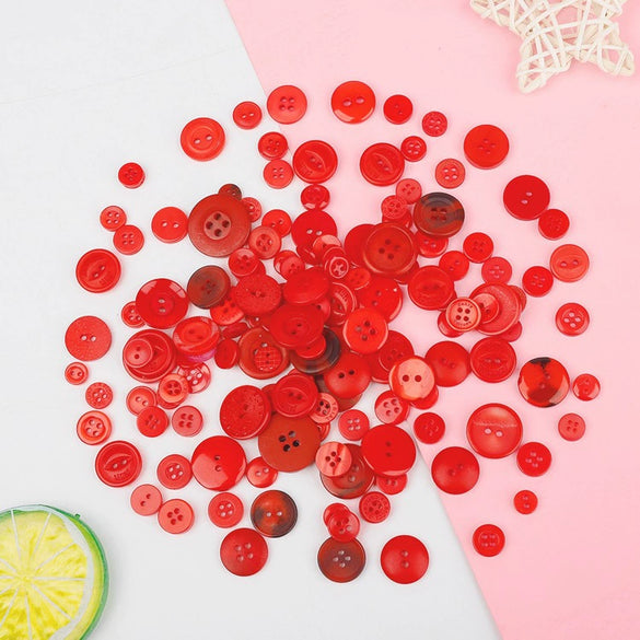 Plastic And Resin Mixed Color Buttons For Clothing Accessories Diy Handmade Painting Material