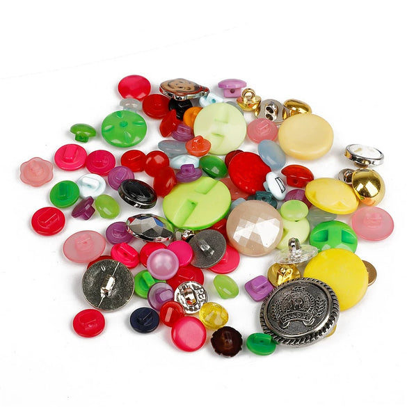 Plastic And Resin Mixed Color Buttons For Clothing Accessories Diy Handmade Painting Material