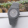 Plastic And Silicone Alloy Men's Leisure Quartz Watch With Round Dial