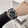 Plastic And Silicone Frame Luminous Waterproof Electronic Sports Watch For Women And Men