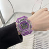 Plastic And Silicone Frame Luminous Waterproof Electronic Sports Watch For Women And Men