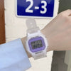 Plastic And Silicone Unicorn Square Electronic Watch For General Gender Leisure Style