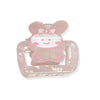 Plastic Cartoon Animal Handmade Hair Clip Square Cut Out For Women