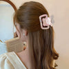 Plastic Cartoon Animal Handmade Hair Clip Square Cut Out For Women
