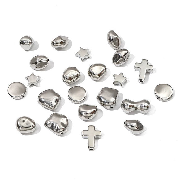 Plastic Ccb Beads Diy Handmade Jewelry Accessories With Diamond Disc Rectangular Pattern