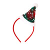 Plastic Christmas Hair Bars And Headbands With Red Christmas Hat Design For Hair Accessories