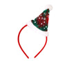Plastic Christmas Hair Bars And Headbands With Red Christmas Hat Design For Hair Accessories