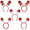 Plastic Christmas Headband With Snowman Scarf Decoration