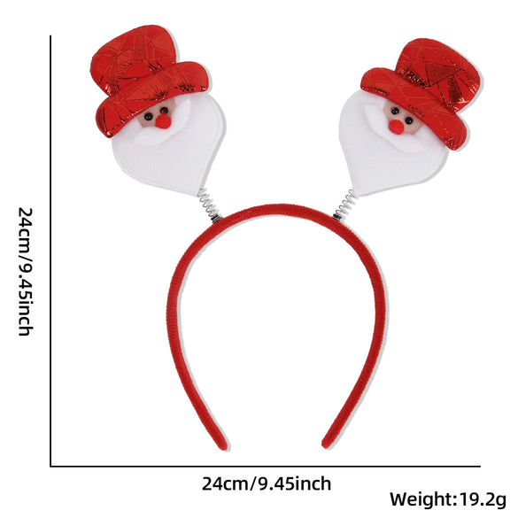Plastic Christmas Headband With Snowman Scarf Decoration