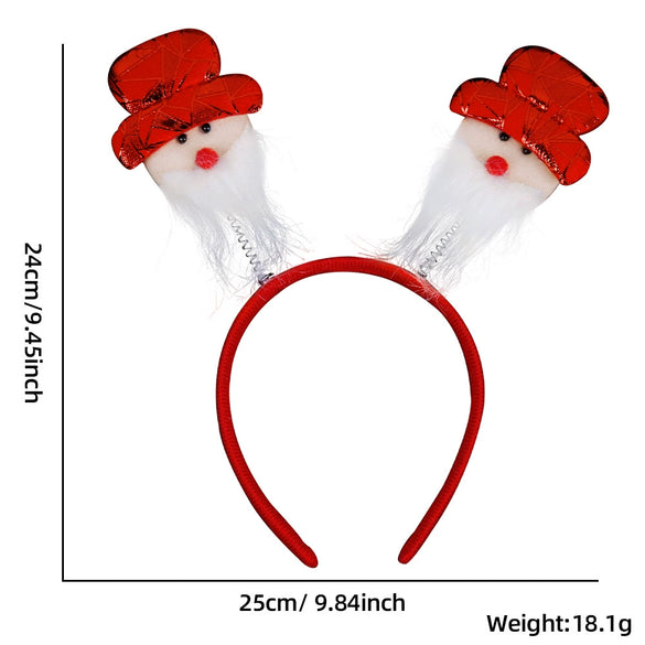Plastic Christmas Headband With Snowman Scarf Decoration