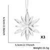 Plastic Christmas Snowflake Hanging Pendant For Christmas Tree Decoration