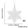 Plastic Christmas Snowflake Hanging Pendant For Christmas Tree Decoration
