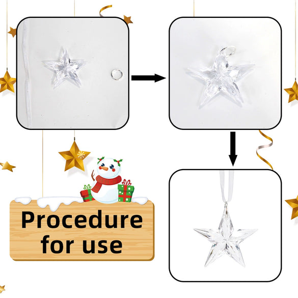 Plastic Christmas Snowflake Hanging Pendant For Christmas Tree Decoration