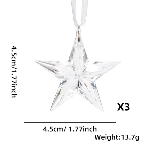 Plastic Christmas Snowflake Hanging Pendant For Christmas Tree Decoration