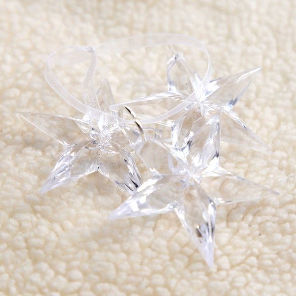 Plastic Christmas Snowflake Hanging Pendant For Christmas Tree Decoration