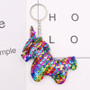 Plastic Doublesided Reflective Sequins Christmas Tree Keychain Pendant