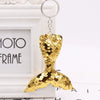 Plastic Doublesided Sequin Fish Tail Mermaid Keychain