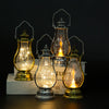 Plastic Electronic Candle Pony Lantern Satchel Lamp Retro Kerosene Lamp With Injection Molding Blow Molding Handmade Craft